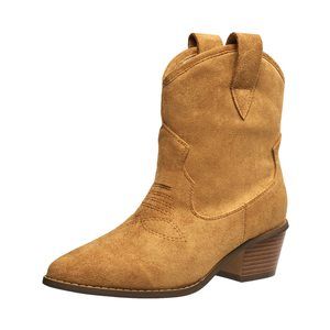 French Connection Womens Carrie Western Cowboy Boots Cognac 7M